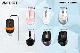 В MIDICT GROUP доступны новые бесшумные мыши A4Tech Fstyler для концентрации на работе